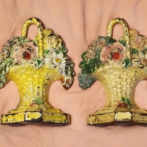 Antique Hubley Cast Iron Bookends/Doorstops